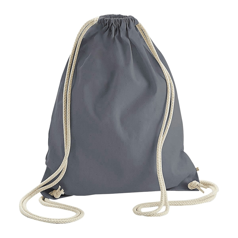 image 1 of Westford Mill Earthware Organic Gymsac (13 Litres) - Graphite - One Size Grey | One Size