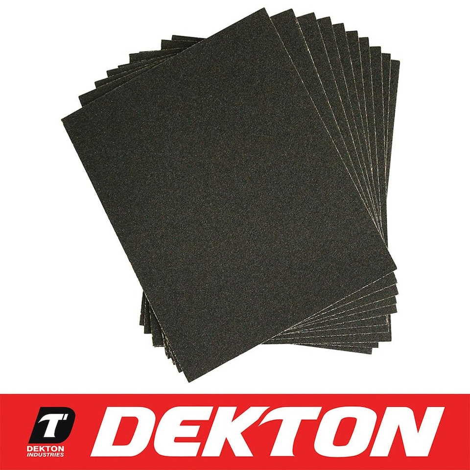 image 1 of Dekton 10 Piece Wet & Dry Sanding Sheets 280mm x 230mm Extra Fine 320 Grit