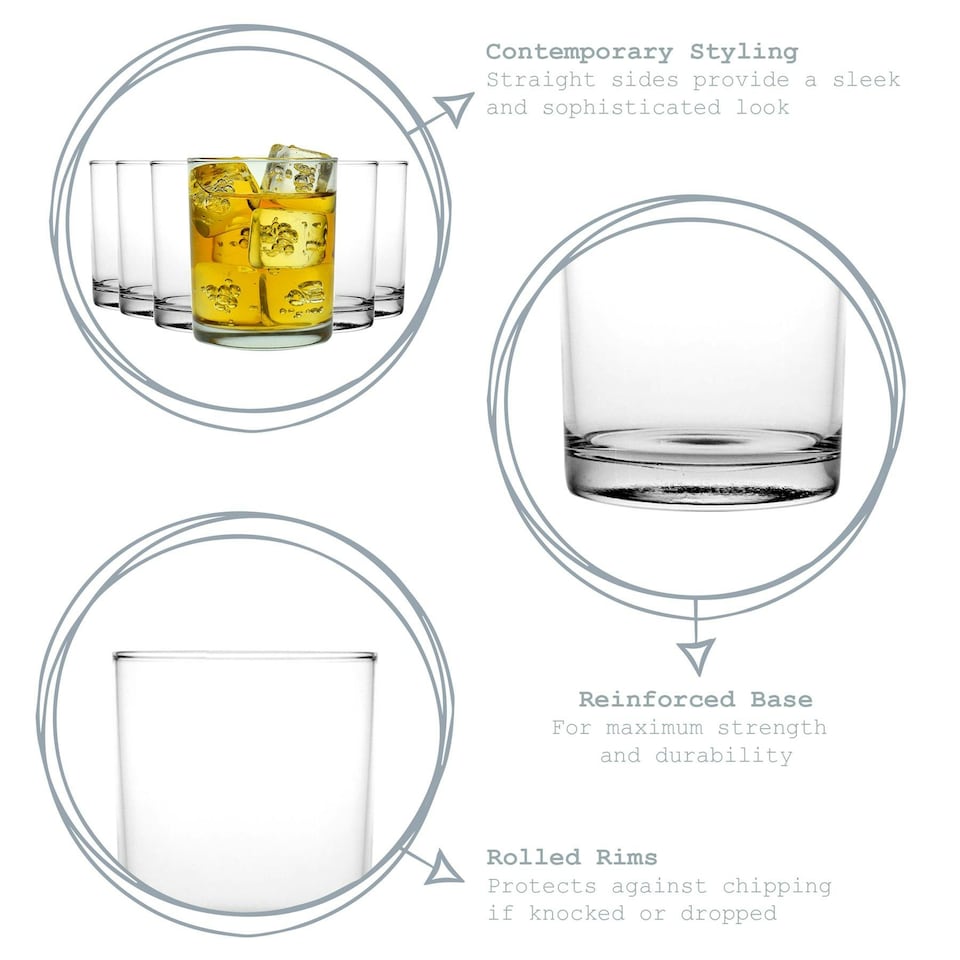 image 1 of Argon Tableware Classic Whisky Glasses - 280ml - Pack of 6 Clear