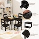 image 5 of COSTWAY Kids Table and 4 Chairs Set for Toddlers Brown