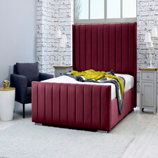 Caira Plush Superking Bed Frame - Maroon