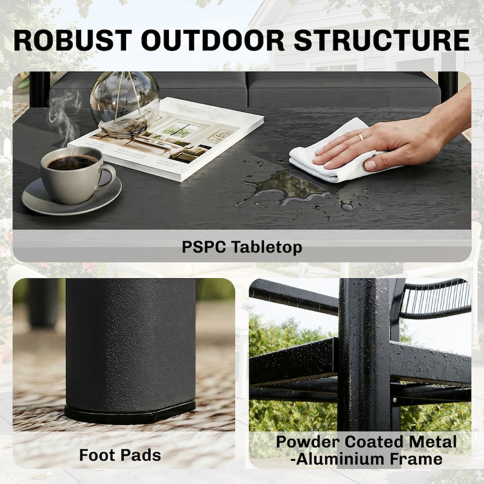 image 1 of Outsunny Rattan Garden Furniture Set, Outdoor Furniture Conversation Set | Grey | Dark Grey | 120 x 67 x 71 cm (loveseat)