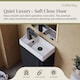 image 3 of Balterley Floor Standing Vanity Basin 400mm Charcoal & Matt Black Handle