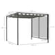 image 7 of Outsunny Metal Pergola Patio Sun Shelter Grape Tent Retractable Canopy UV Cut