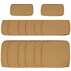 image 9 of Outsunny Garden Rattan Sofa Set Polyester Cover Replacement No Cushion Beige 