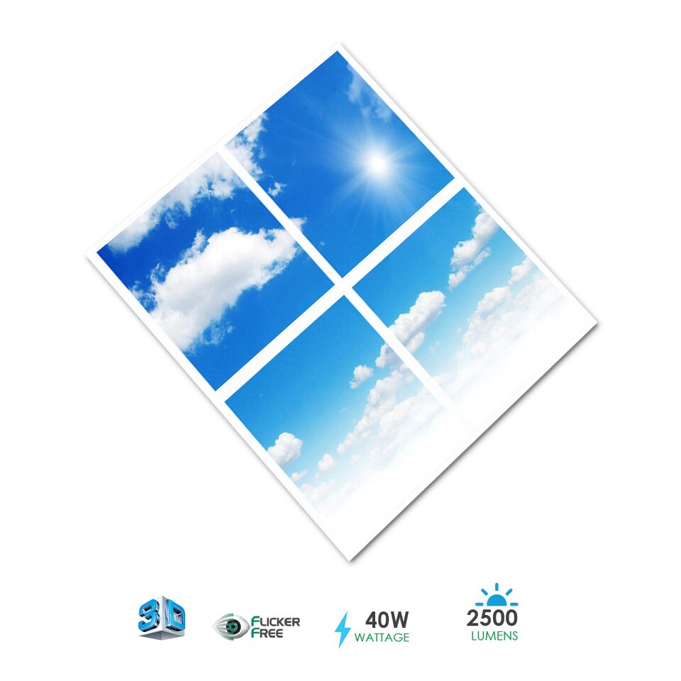 image 1 of SKY Cloud LED Panel 3D version, 60x60cms, 40W (4 pcs set)