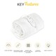 image 1 of MONHOUSE Premium Soft Fleece Electric Blanket - Heated Under Blanket - Detachable Controller & Machine Washable - 3 Heat Settings - Single 65x135cm - White