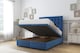 image 2 of Sloomy Alabama Navy Plush Ottoman Bed With Mattress With 54" Floor Standing Headboard 6' Super King