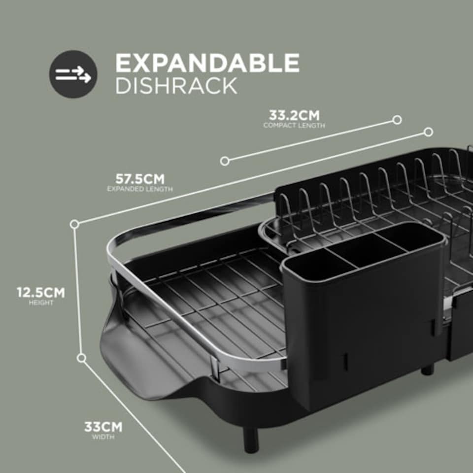 image 1 of DMD Expandable Dish Rack with Removable Cutlery Holder