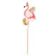 image 2 of Flamingo Gold Foil Food Cocktail Picks - Pack of 12