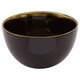 image 2 of Ida Black Glass Bowl with Gold Rim