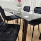 image 7 of Kosy Koala Round Glass Dining Table Set With 4 Cream Plastic Chairs Dining Room Furniture | Cream | One Size | 5