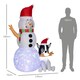 image 7 of Outsunny 6.2FT Christmas Blow Up Snowman with Dog for Garden Party Outdoor