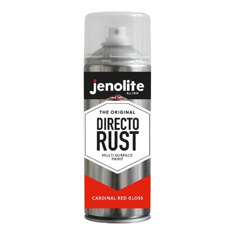 image 1 of Jenolite Directorust All-in-One Multi-Surface Paint - Cardinal Red Gloss - 400ml Spray Can