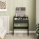 image 8 of HOMCOM Dressing Table with Mirror, Drawers, for Bedroom, Black Black