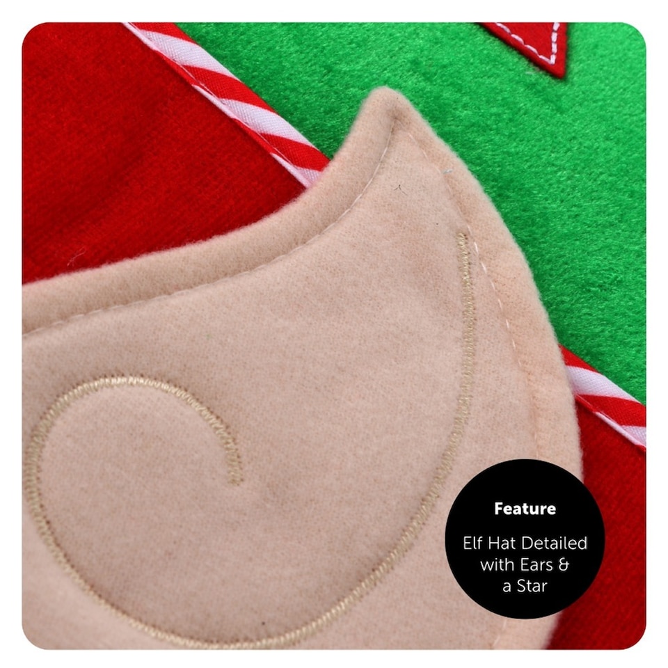 image 1 of Elf Costume - Dress, Tights, Boots & Hat | Multi | L