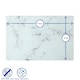 image 6 of Harbour Housewares Rectangle Glass Chopping Board - 50cm x 40cm - Marble | White | Marble