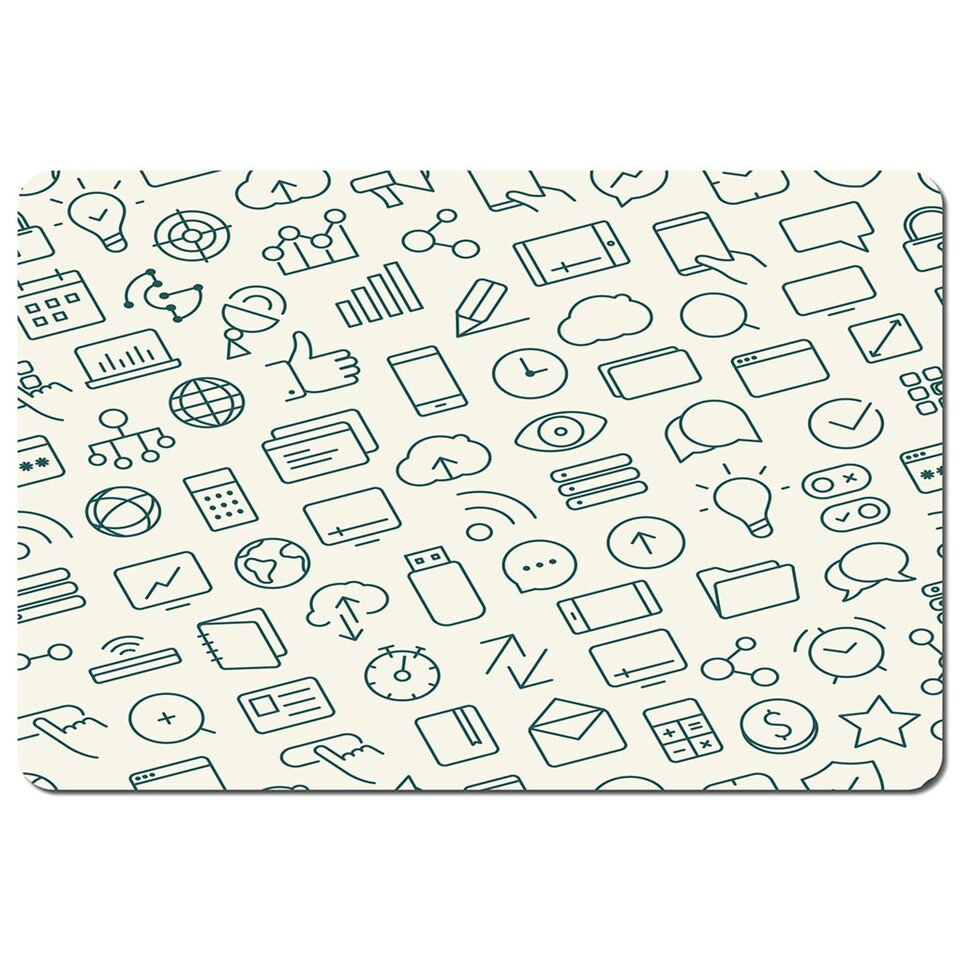 image 1 of outline icons (Placemat & Coaster Set)
