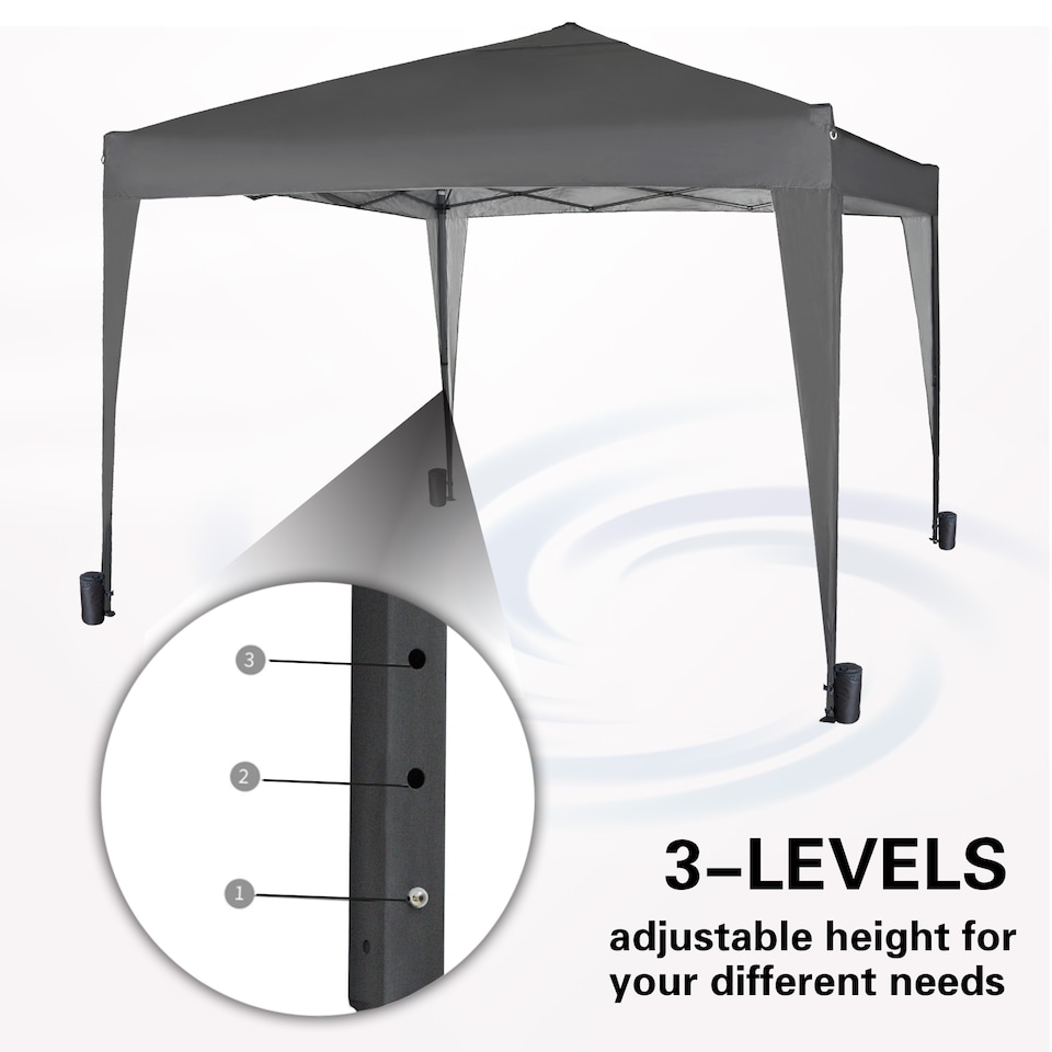 image 1 of MCC Direct Gazebo 3x3 Pop up Grey | Grey | Grey
