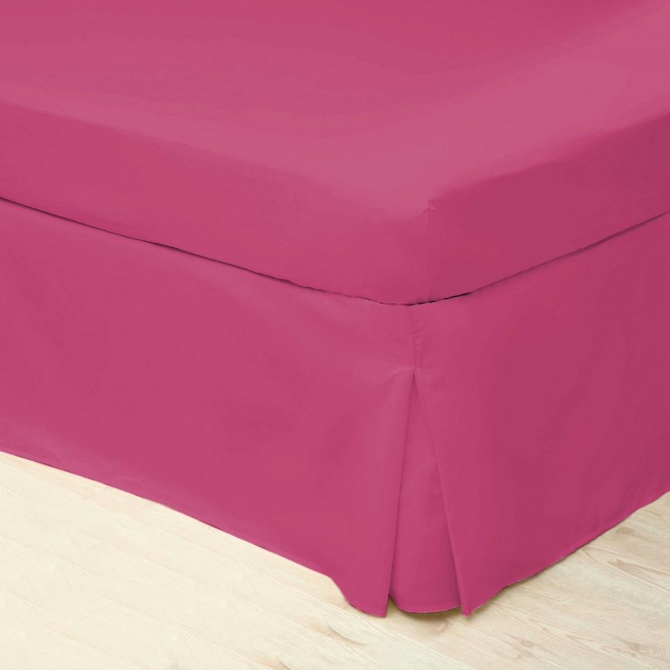 Belledorm Easycare Percale Platform Valance - Fuchsia - Kingsize