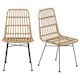 image 1 of VonHaus Richmond Rattan Set of 2 Dining Chairs
