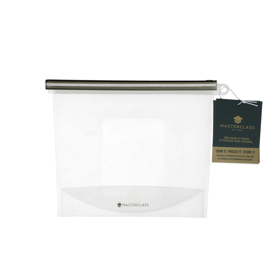 image 1 of MasterClass Food Storage Bag Clear Silicone 1L