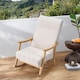 image 2 of Living and Home Velvet Upholstered Tufting Rocking Chair White