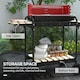 image 5 of Outsunny Charcoal Barbecue BBQ Grill Trolley W/ 5-level Grill Height Ash Catcher