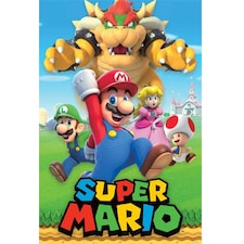Super Mario Bros Characters Poster - Multicoloured - One Size