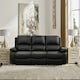 image 2 of Electric Recliner PU Leather 3-Seater Sofa In Black