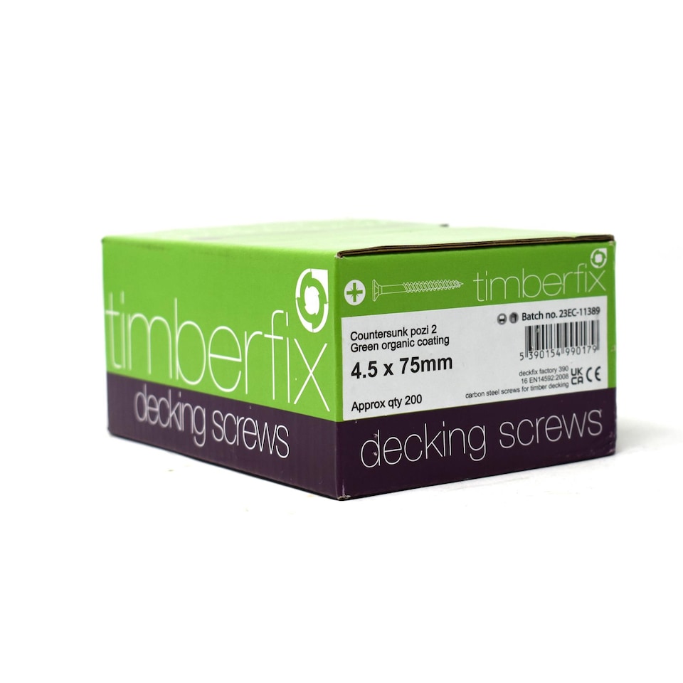 image 1 of Timberfix Green Decking Screws (Dia) 4.5mm (L) 75mm - Box of 200
