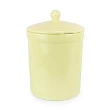 Yellow Ceramic Compost Caddy - Portland Kitchen Ceramic Compost Bin for Food Waste Recycling