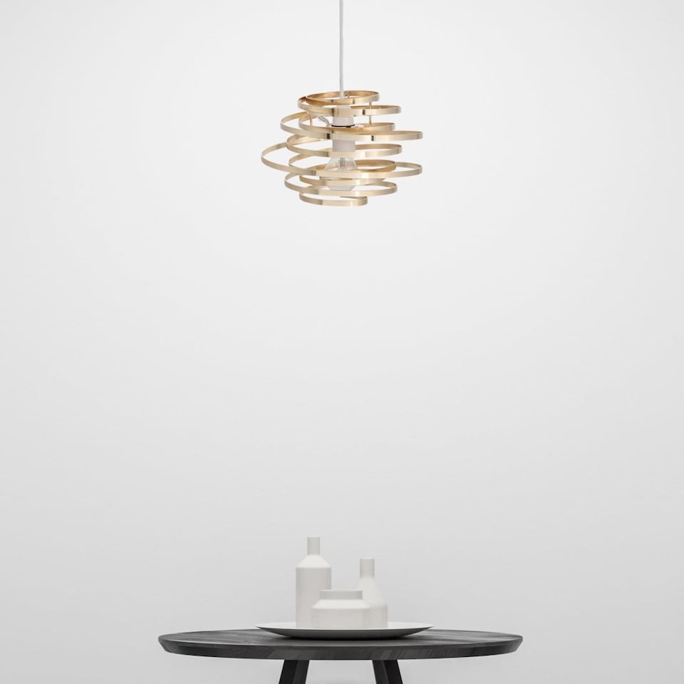 image 1 of Gold Metal Swirl Easy Fit Light Shade | Gold | Medium | 1