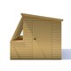 image 2 of Iceni 8 x 8 Feet Potting Shed Pre Hung Doors with Opening Glass Side Window Style B Brown