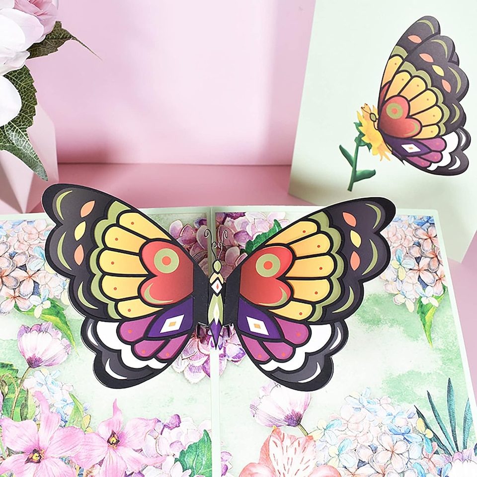 image 1 of Majestic Butterfly 3D Pop Up Greeting Card - Mother's Day Birthday