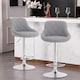 image 3 of 2x Alivio Premium Chrome Bar Stools Grey Luxury Extra Comfort Modern Bar Dining