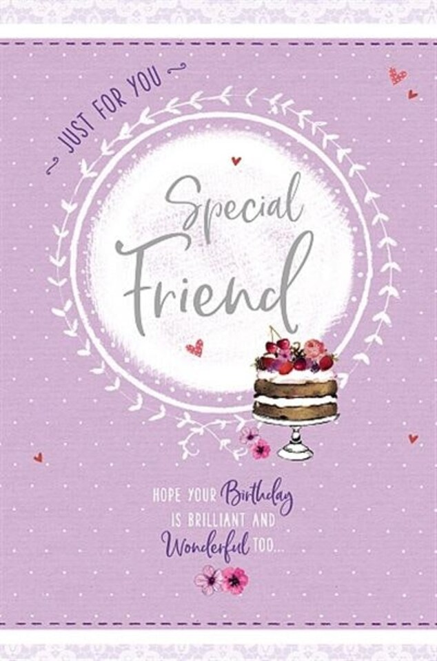 image 1 of Special Friend Birthday Cake Card
