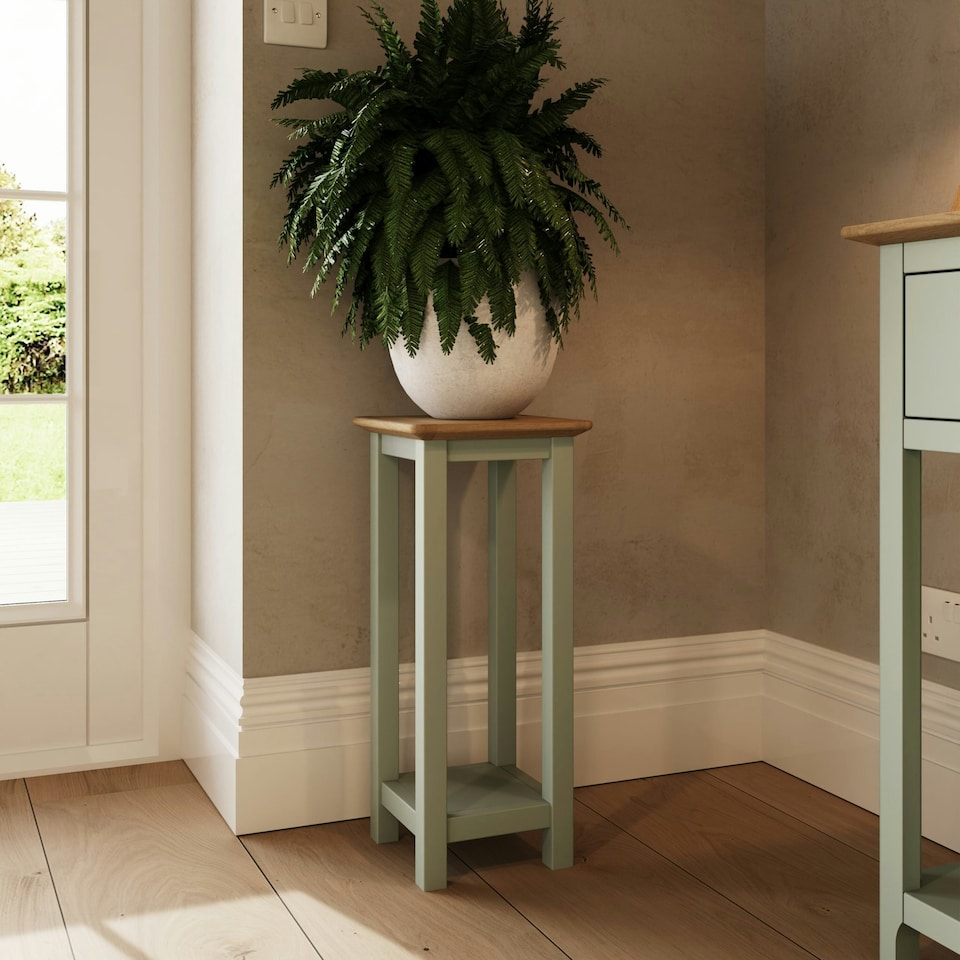 image 1 of Taberno Oak End Side Table Sage Green Green