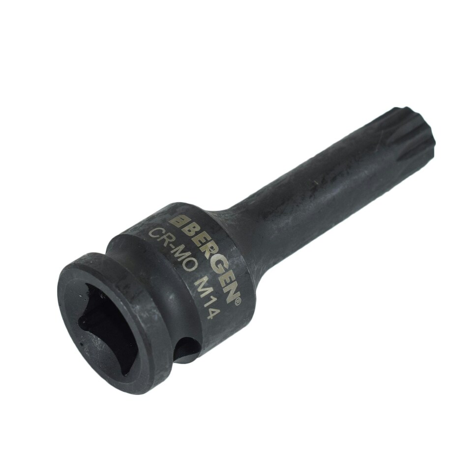 image 1 of M14 x 78mm Impacted Impact Extra Long Spline Bit 1/2" Drive Male Socket