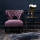 image 1 of Lilac Feature Chair,Plush Seat With Black Wooden Legs,Button Tufted Accent Armchair,Ocassional Chair Purple