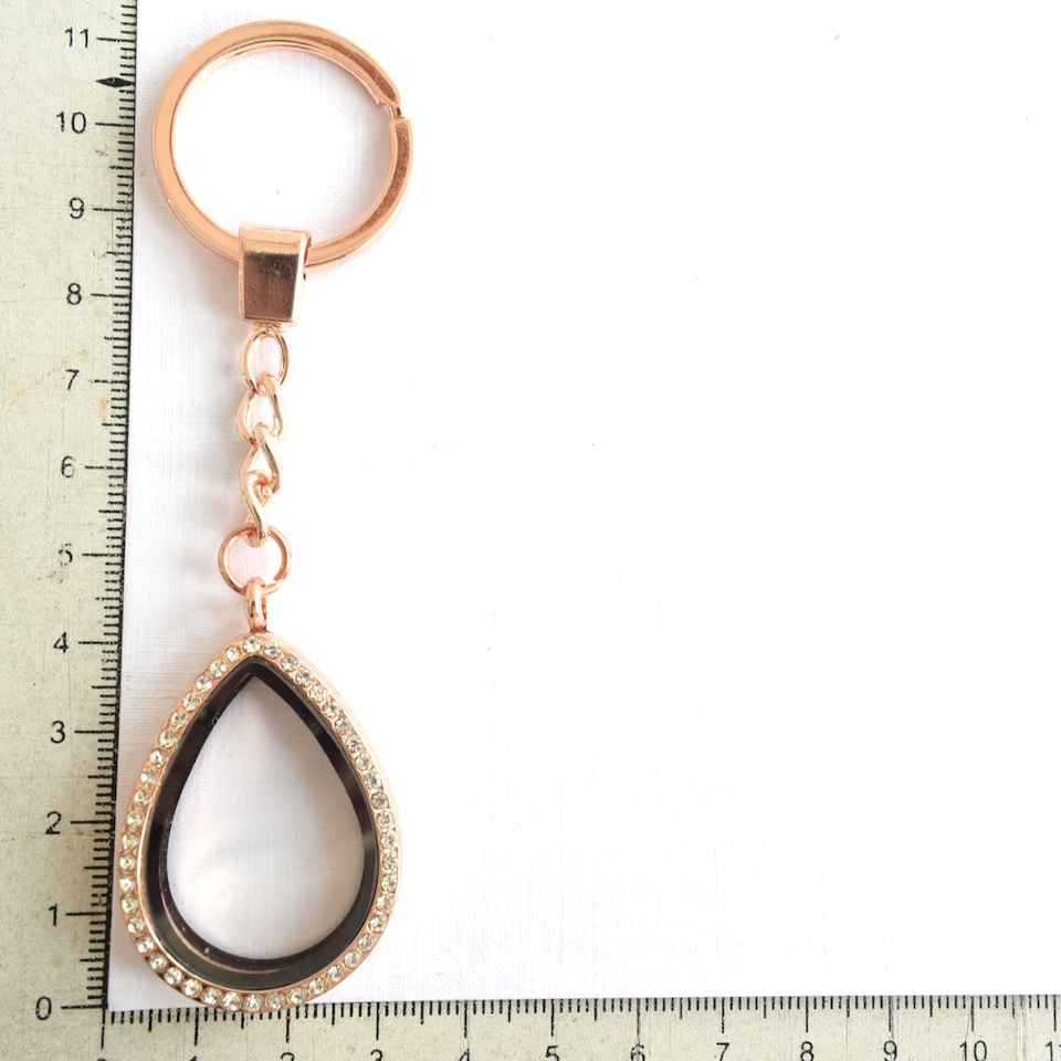Dad Memory Locket Keyring. Floating Charm Remembrance Keychain ...