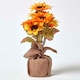 image 1 of Homescapes Yellow and Golden Artificial Sunflower Arrangement in Burlap Pot