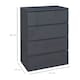 image 3 of HOMCOM Bedroom Chest of Drawers, High Gloss 4 Drawers Dresser, Grey