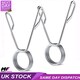 image 2 of Modern Fitness Silver Olympic Barbell Clamps Professional 50mm Aluminium Quick-Release Locking Collars Pair