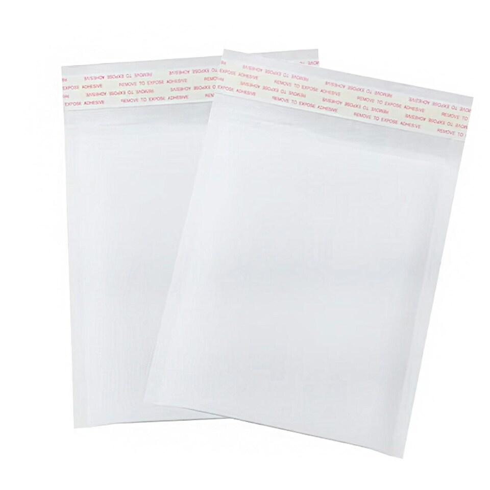 image 1 of 100 x Size 10 (340x445mm) White Padded Plain Bubble Lined Peel & Seal Lightweight Postal Envelopes White | One Size