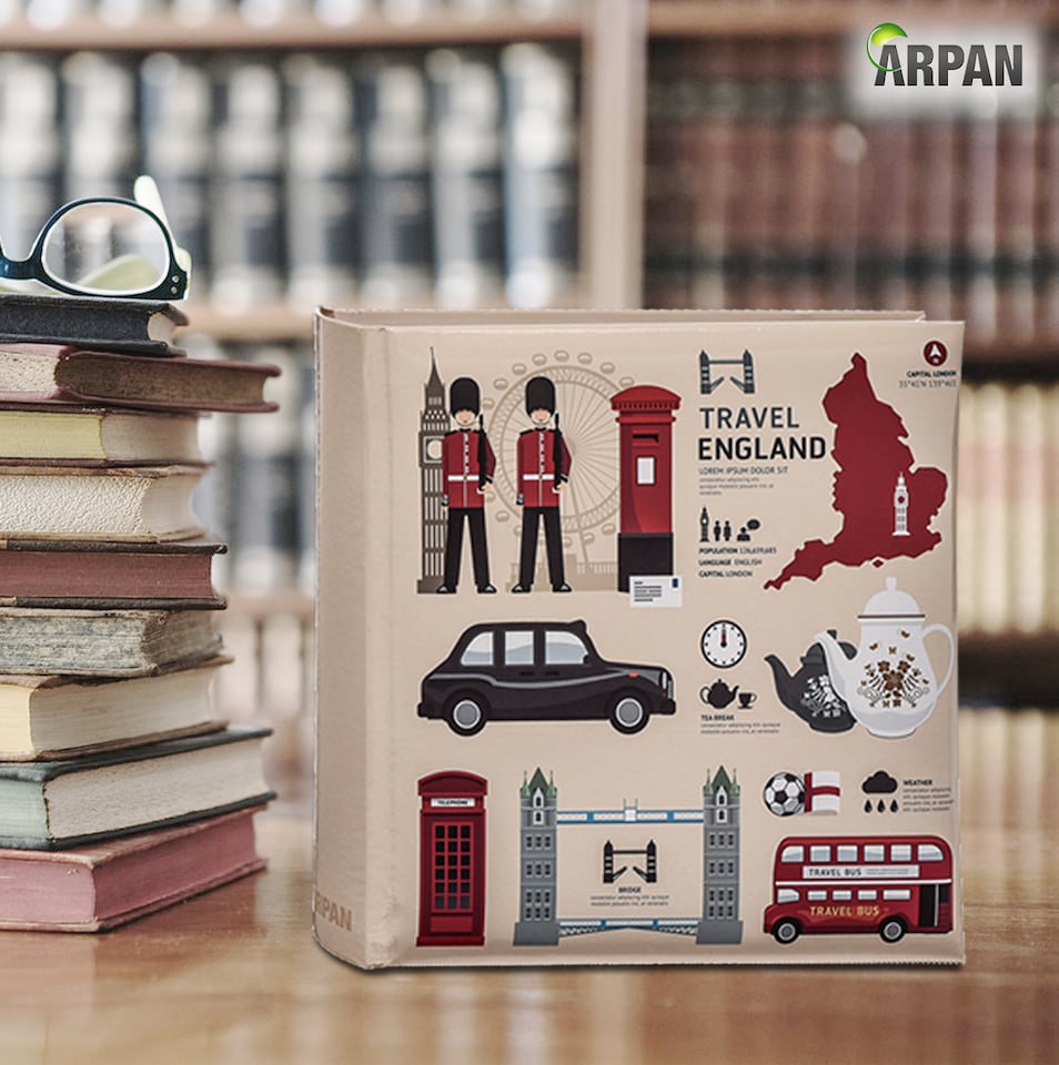 image 1 of ARPAN Photo Album for 200 Photos 6x4" (10x15cm) – Slip In Memo Album with Writing Space & Index Pages – Picture Storage Album for Family, Wedding & Travel Memories