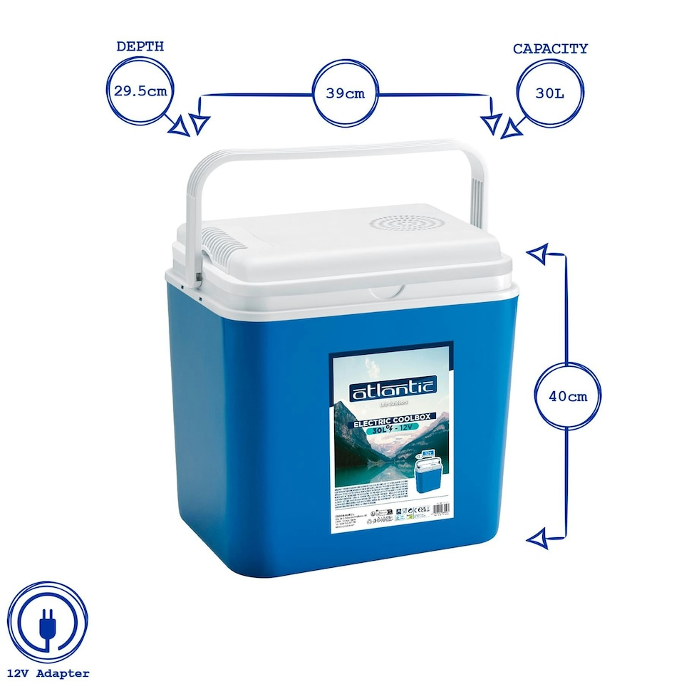 image 1 of Atlantic Cool Box - 30L 12V - Blue Blue