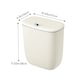 image 6 of Living and Home 12L Hanging Rubbish Bin for Kitchen Bathroom With Lid | Cream