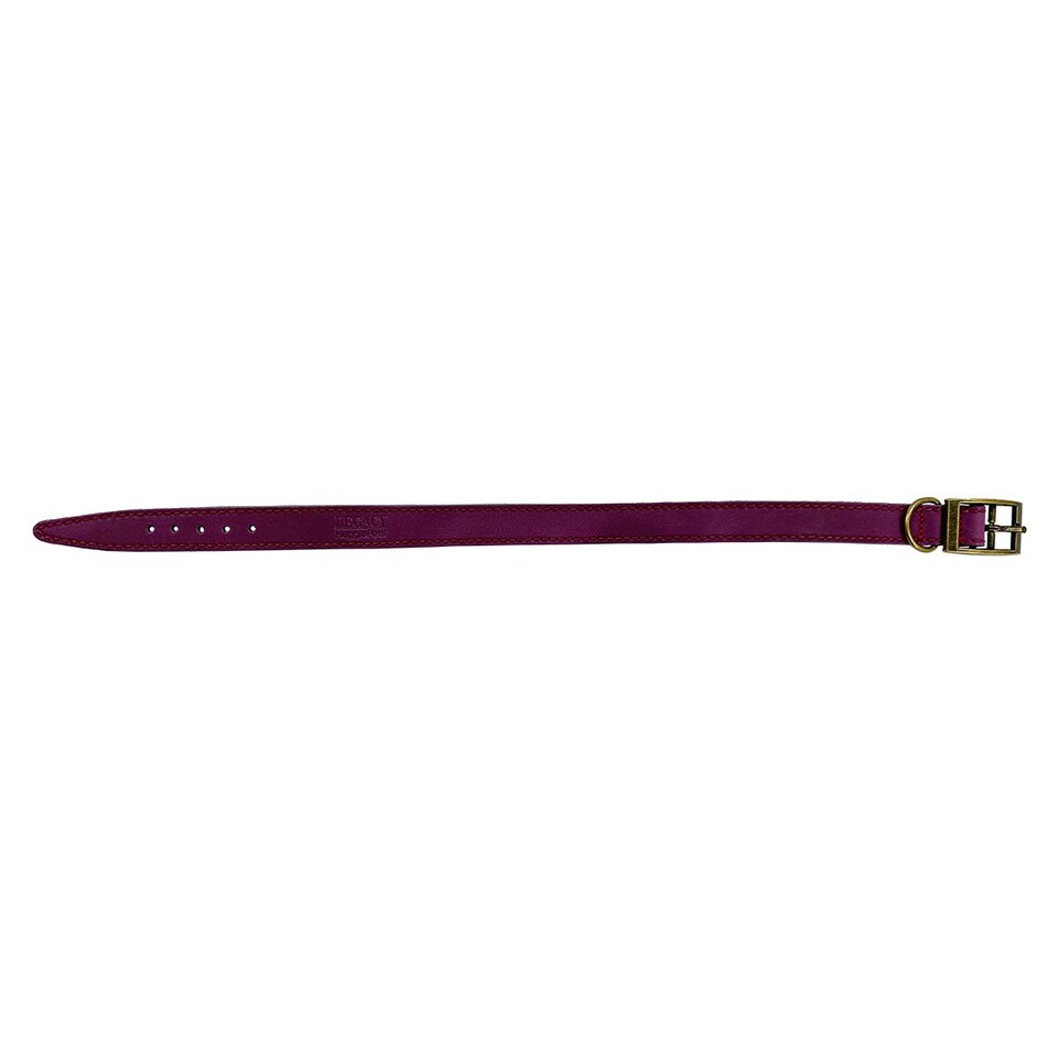 image 1 of HugglePets Legacy Leather Dog Collar - Merlot N/A | XS
