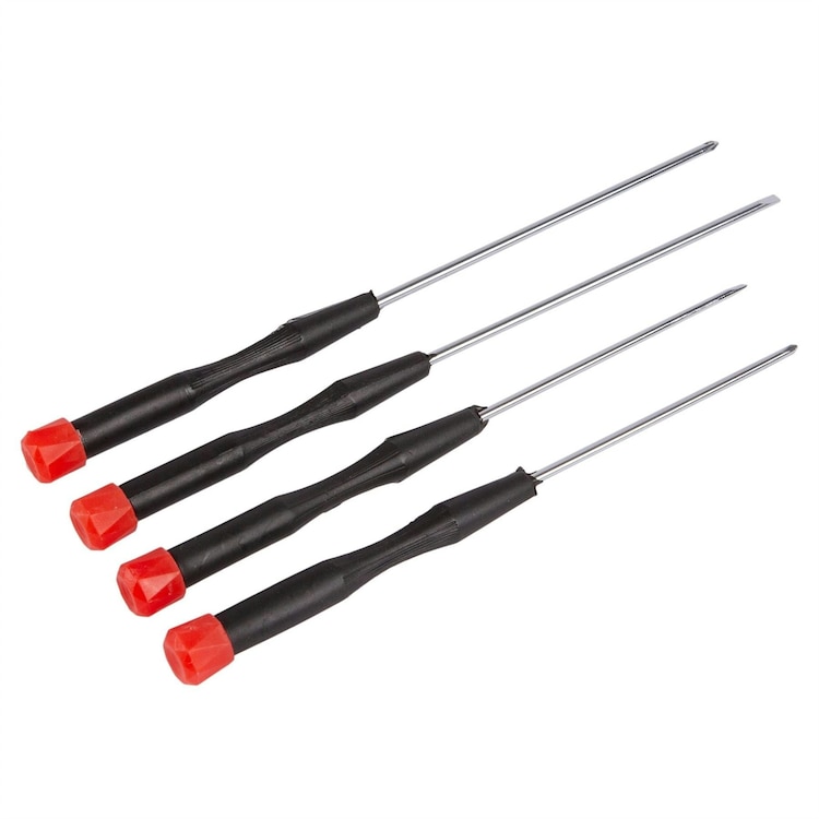 Blackspur 4Pc Carbon Steel Precision Screwdriver Set - Black